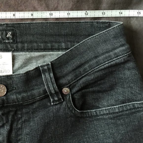 AGNES B- Sport b black straight leg jeans- Size 38 - Picture 7 of 10